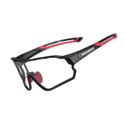 Rockbros 10135 Photochromic UV400 Cycling Glasses - Black and Red