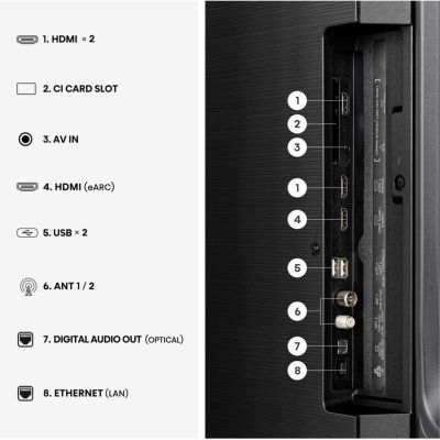 14. Hisense 50A6S 127 cm (50") 4K Ultra HD Smart TV Wi-Fi Black
