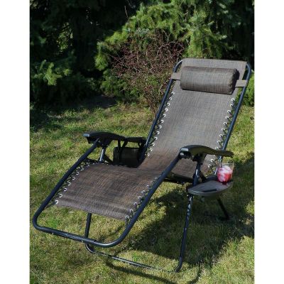 5. FOLDABLE GARDEN CHAIR MULTIFUNCTIONAL 175X52/65X107CMY BROWN