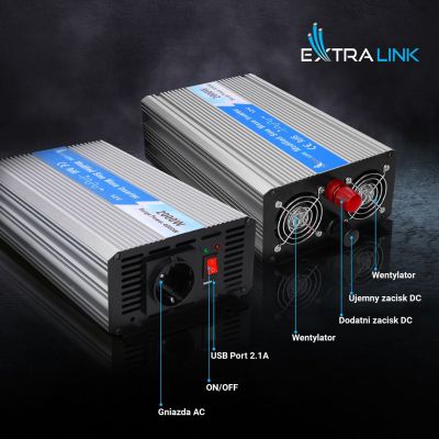 15. Extralink OPIM-2000W | Power Inverter | Automotive 12V, 2000W Modified Sine Wave