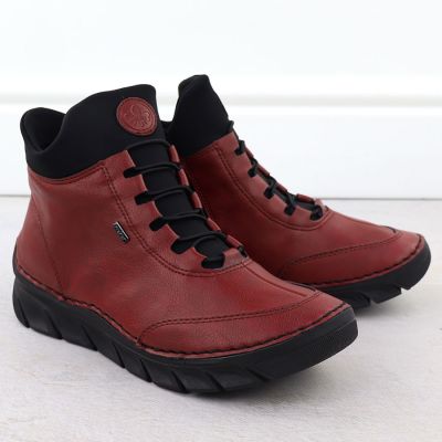 3. Women's insulated black ankle boots Rieker 55069-35