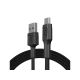 GREEN CELL KABGC20 GC POWERSTREAM USB-A - MICRO USB CABLE 120CM, FAST CHARGING ULTRA CHARGE, QC 3.0
