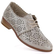 Women's openwork oxford shoes, gold, Potocki 12778
