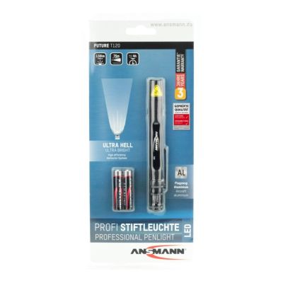 5. Ansmann Future T120 Black LED Pen Flashlight