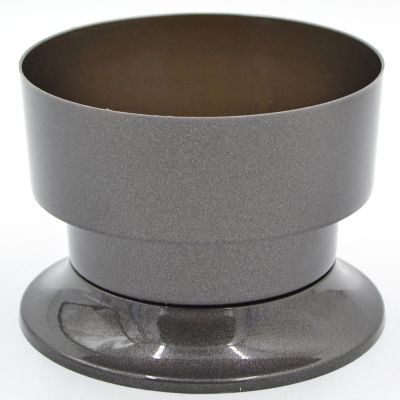 STABLE DECORATIVE GRAVE FLOWER POT 15 CM BLACK