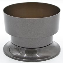 STABLE DECORATIVE GRAVE FLOWER POT 15 CM BLACK