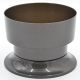 STABLE DECORATIVE GRAVE FLOWER POT 15 CM BLACK