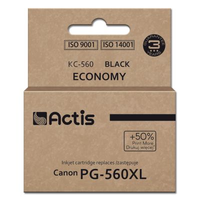 Actis KC-560 Ink (Canon PG-560XL replacement; Supreme; 22 ml; black). Prints 50% more than OEM.