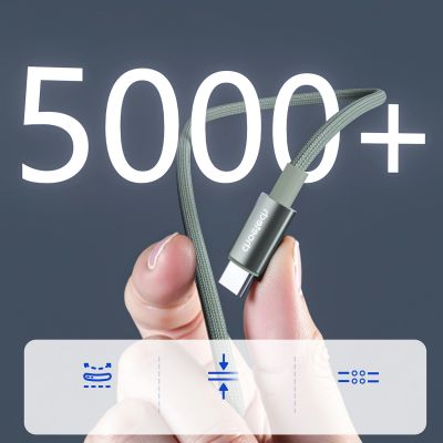 8. PD60W USB-C to USB-C Digital Display 1.2m Nylon Cable - green