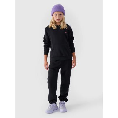 3. Girls' sweatshirt with hood, open, 4F Junior 4FJWMM00TSWSF1316-20S