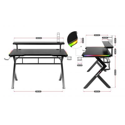 7. Huzaro Hero 5.0 RGB Gaming Desk