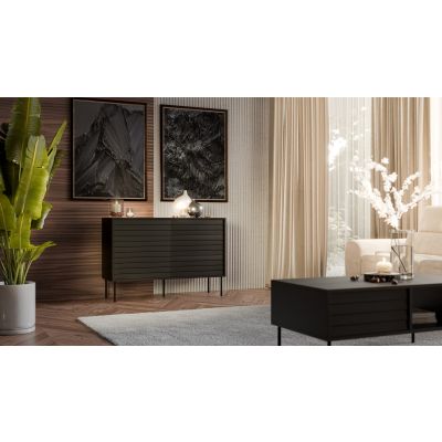 3. Chest of drawers 1D3S CORTINA 120x40x81 black