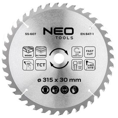 Widia saw blade, 315 x 30 mm, 40 teeth