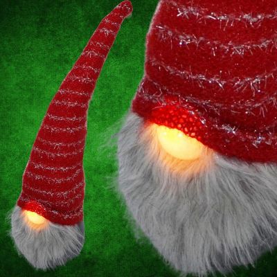 8. GNOK WITH A LONG RED HAT AND A GLITTER NOSE 10x9x42CM