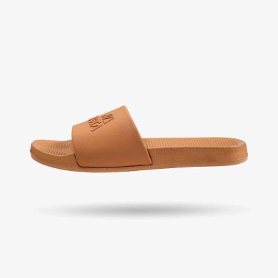 3. Basic plain camel pool flip-flops KUBKBB-SS24-03-21