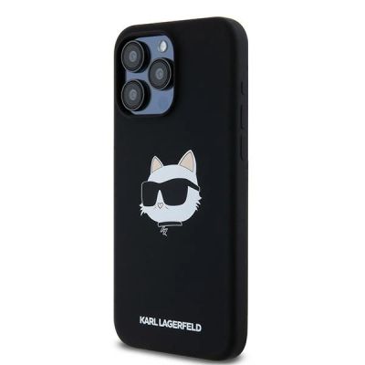 2. Karl Lagerfeld Silicone Choupette Head MagSafe case for iPhone 15 Pro Max - black