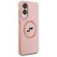 4. Karl Lagerfeld Silicone Nauble Heads And Circle MagSafe Case for Samsung Galaxy S25 Edge - Pink