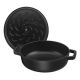 2. STAUB 40511-472-0 Deep Frying Pan with Lid - Black 28 cm