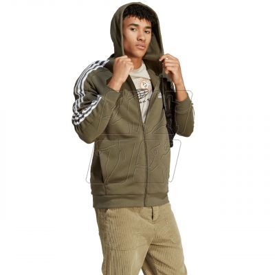 4. adidas Essentials Fleece 3-Stripes Full-Zip M sweatshirt IJ6492