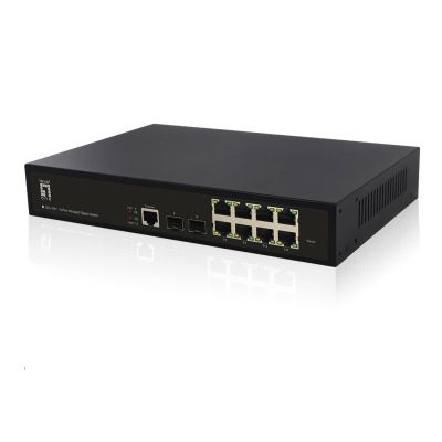 4. 10-port managed gigabit switch L2, 2x GE SFP Manufacturer: LEVELONE (GEL-1061V2)