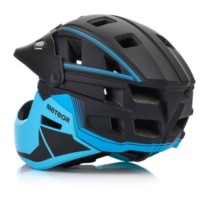 6. Meteor Hydra M Full-Face Bike Helmet 55-58 cm Black/Blue
