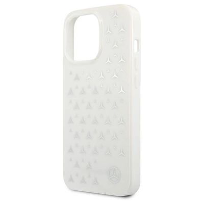 6. Mercedes Silver Stars Pattern Case for iPhone 13 Pro Max - White