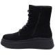 3. Women's suede ankle boots on a thick platform, black M.Daszyński SA257-1