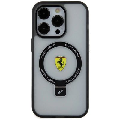 3. Ferrari FEHMP15LUSCAH iPhone 15 Pro 6.1" transparent hardcase Ring Stand 2023 Collection MagSafe