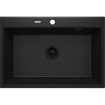 4. Deante Eridan ZQEN103 granite sink 70x52 cm black