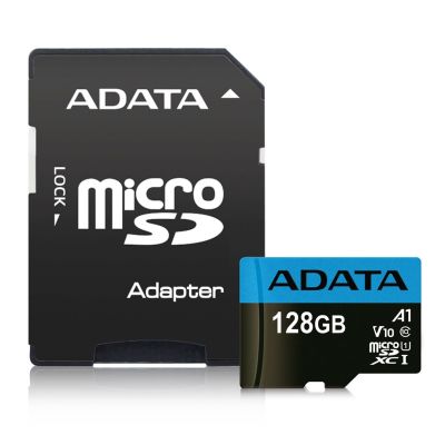 6. Memory card with ADATA Premier AUSDX128GUICL10A1-RA1 adapter (128GB; Class 10; + adapter)