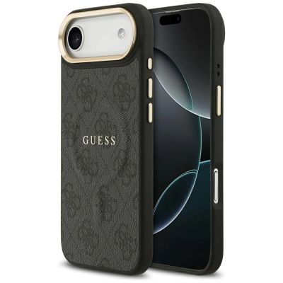 Guess 4G PU Classic Logo MagSafe case for iPhone 17 Air - black