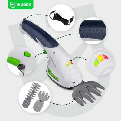 3. Cordless 2-in-1 hedge and grass trimmer, 7.2 V, 120 mm cutting, USB-C, W23320 WUBER
