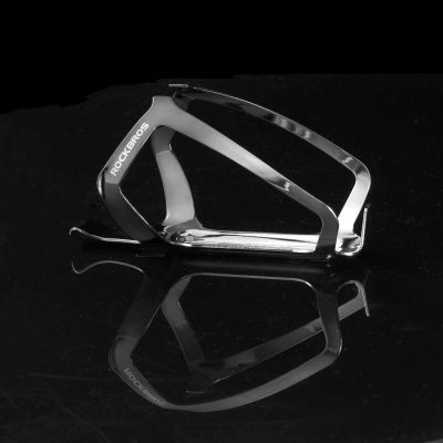 5. Rockbros RKL02 Aluminum Bottle Cage - Black and Silver