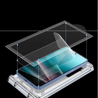 6. Spigen ELITE SHIELD EZ FIT Hydrogel Film for Samsung Galaxy S25 - Transparent
