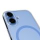 10. Puro Lite Mag TPU+PC Case Compatible with MagSafe for iPhone 17 - Transparent with Blue Ring