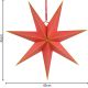 5. PAPER STAR DECORATION 45 CM, 7-POINTED, RED, SASKA GIFT & DECOR