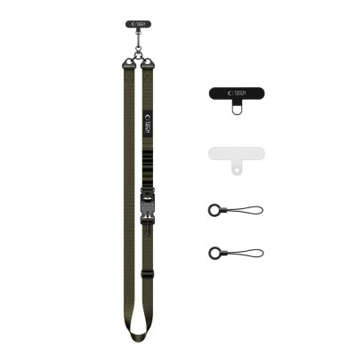 2. Tech-Protect C9S Rope Crossbody Phone Lanyard - Green