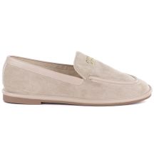 Women's suede lords shoes beige Vinceza 62271