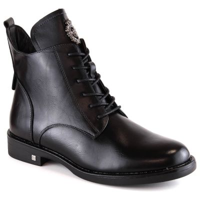 14. Lace-up and zipper ankle boots Potocki W WOL171B black