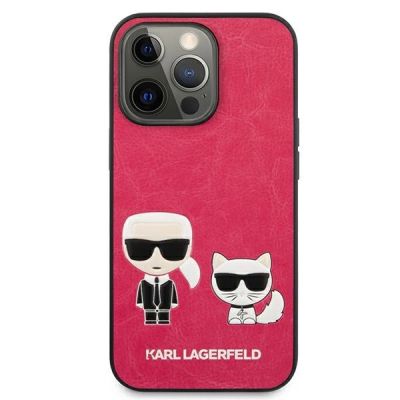 3. Karl Lagerfeld Ikonik Karl&Choupette Case for iPhone 13 Pro / iPhone 13 - Fuchsia