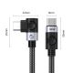 3. C2C PD100W Laptop Fast Charging Cable (Right Angle) black 0.5m