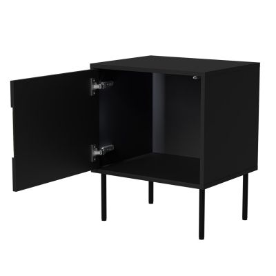 4. INSERTO bedside table 2 pcs 50x40x61.5 black + LED