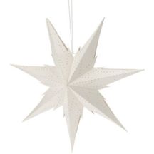 DECORATIVE HANGING PAPER SNOWFLAKE STAR 60 CM WHITE 7-ARMED