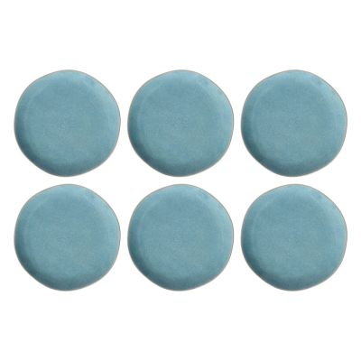ROSE&TULIPANI CONCERTO FUSE AZZURRO Set of 6 dinner plates 27 cm