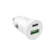 Puro Pro Lite Car Charger 1x USB-A + 1x USB-C Power Delivery 20W - White