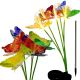 SOLAR LIGHT BUTTERFLIES DANCING IN THE WIND 6 LED 72 CM