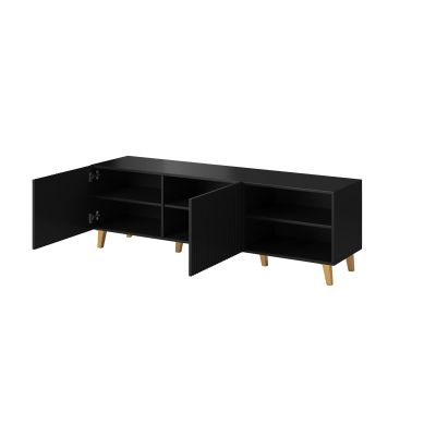 8. TV cabinet PAFOS 150x40x52 black matt