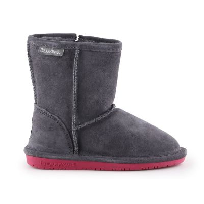 6. BearPaw Emma Toddler Zipper Jr 608TZ-903 Charcoal Pomberry Winter Boots