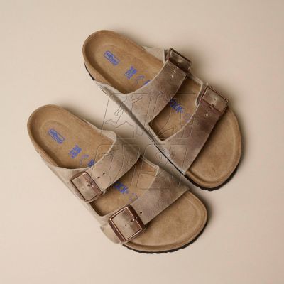 10. Birkenstock Arizona Soft Footbed Oiled Leather Tabacco Brown Narrow Women's/Men's Slides (0552813)