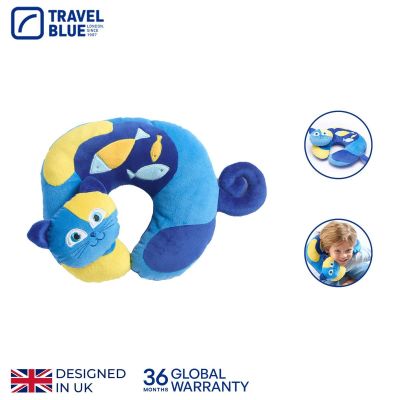 5. TRAVEL BLUE CHILDREN’S TRAVEL PILLOW CAT SLEEPY